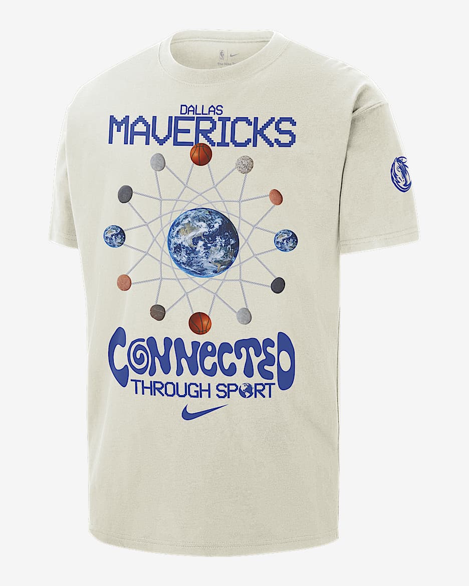 ダラス マーベリックス コートサイド メンズ ナイキ NBA マックス90 Tシャツ - ピュア