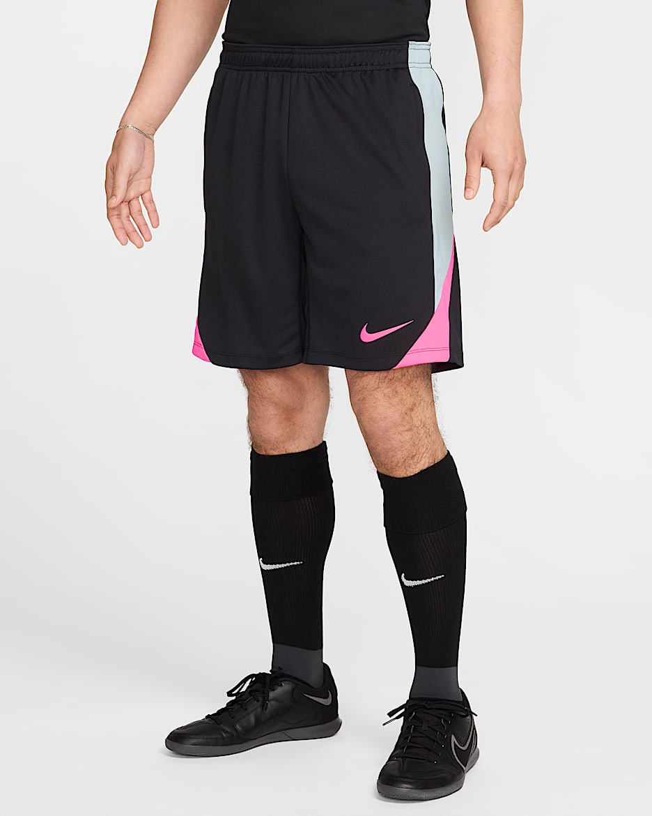 Shorts de fútbol Dri-FIT para hombre Nike Strike - Negro/Cubo océano/Hiperrosa/Hiperrosa