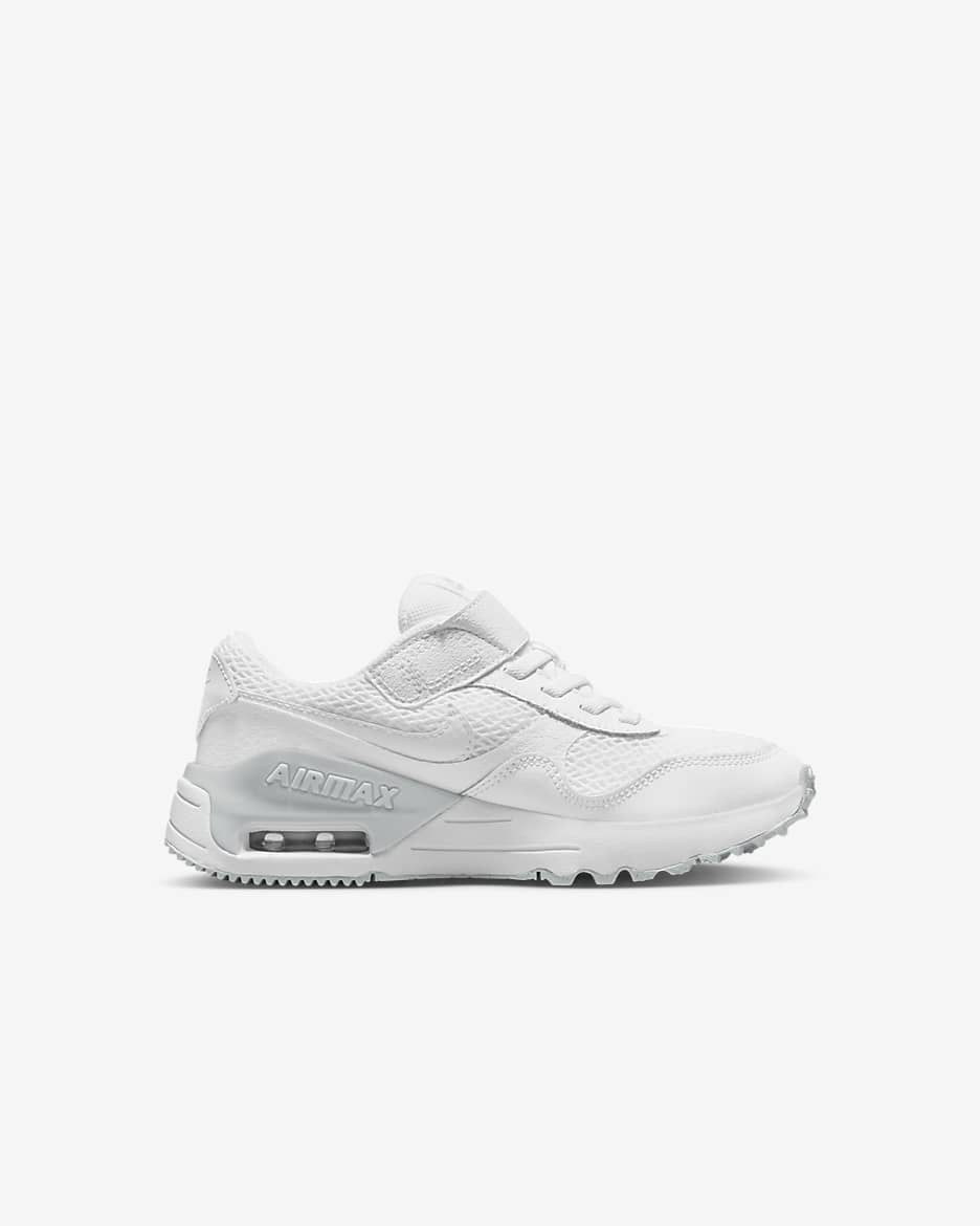 Nike Air Max SYSTM Younger Kids' Shoes - White/Pure Platinum/White