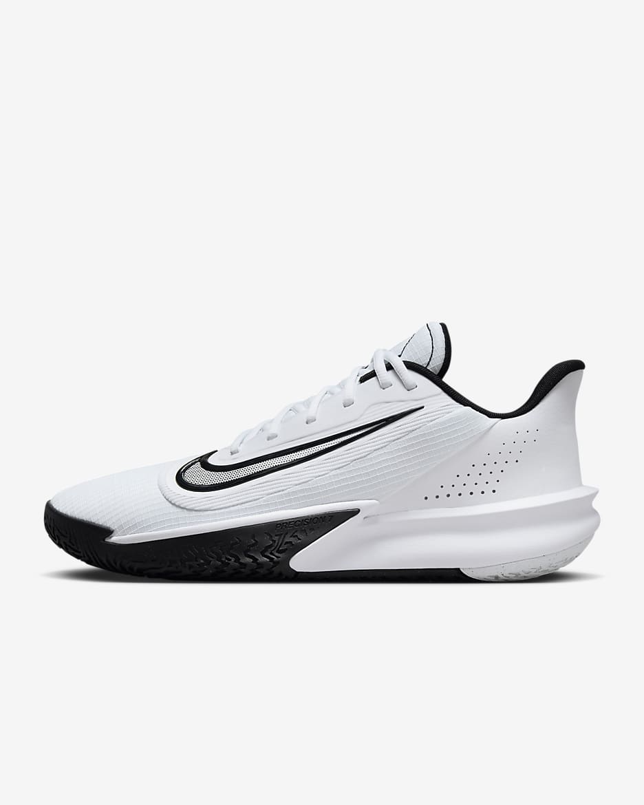 Nike Precision 7 Basketballschuh für Herren - Weiß/Schwarz