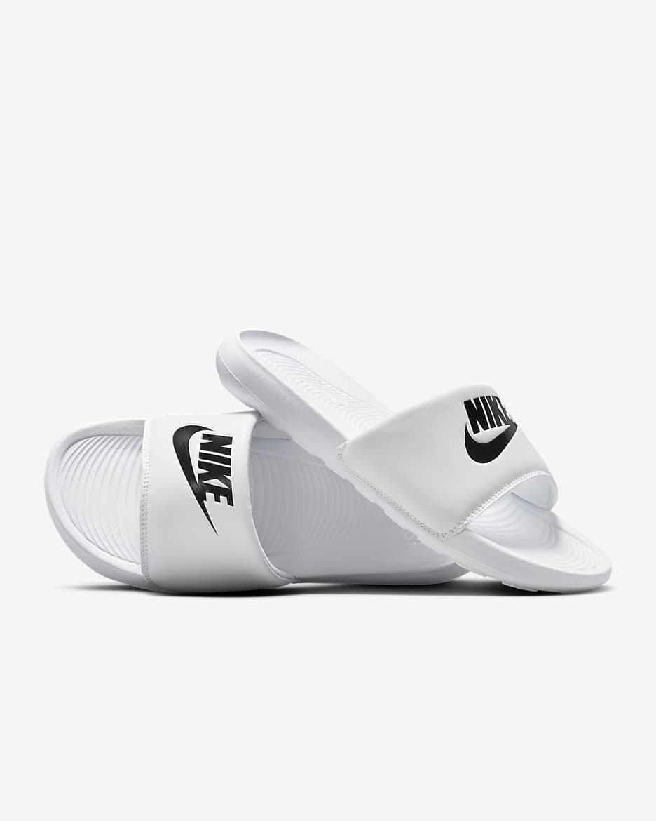 Nike Victori One Slippers voor dames - Wit/Wit/Zwart