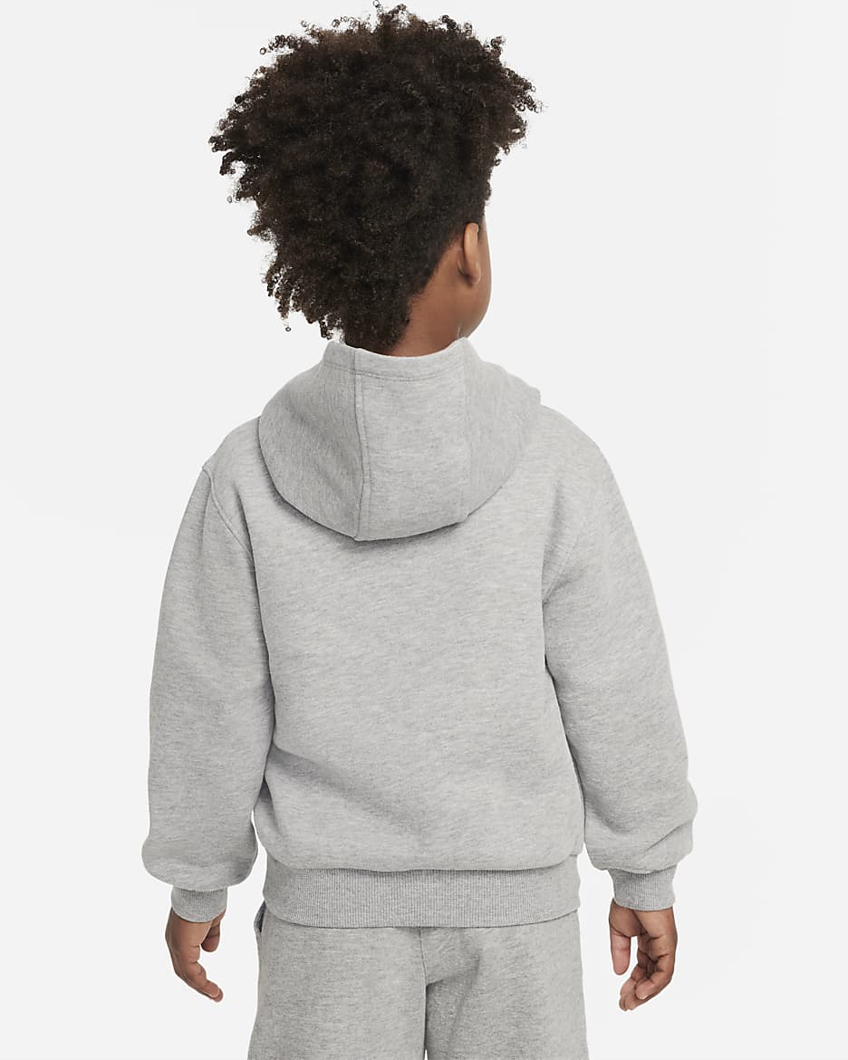 Nike Sportswear Club Fleece Little Kids' Pullover Hoodie - Dark Grey Heather