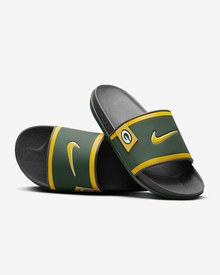 Chanclas Offcourt Nike Offcourt (Green Bay Packers) - Abeto/Gris humo oscuro/Oro universitario