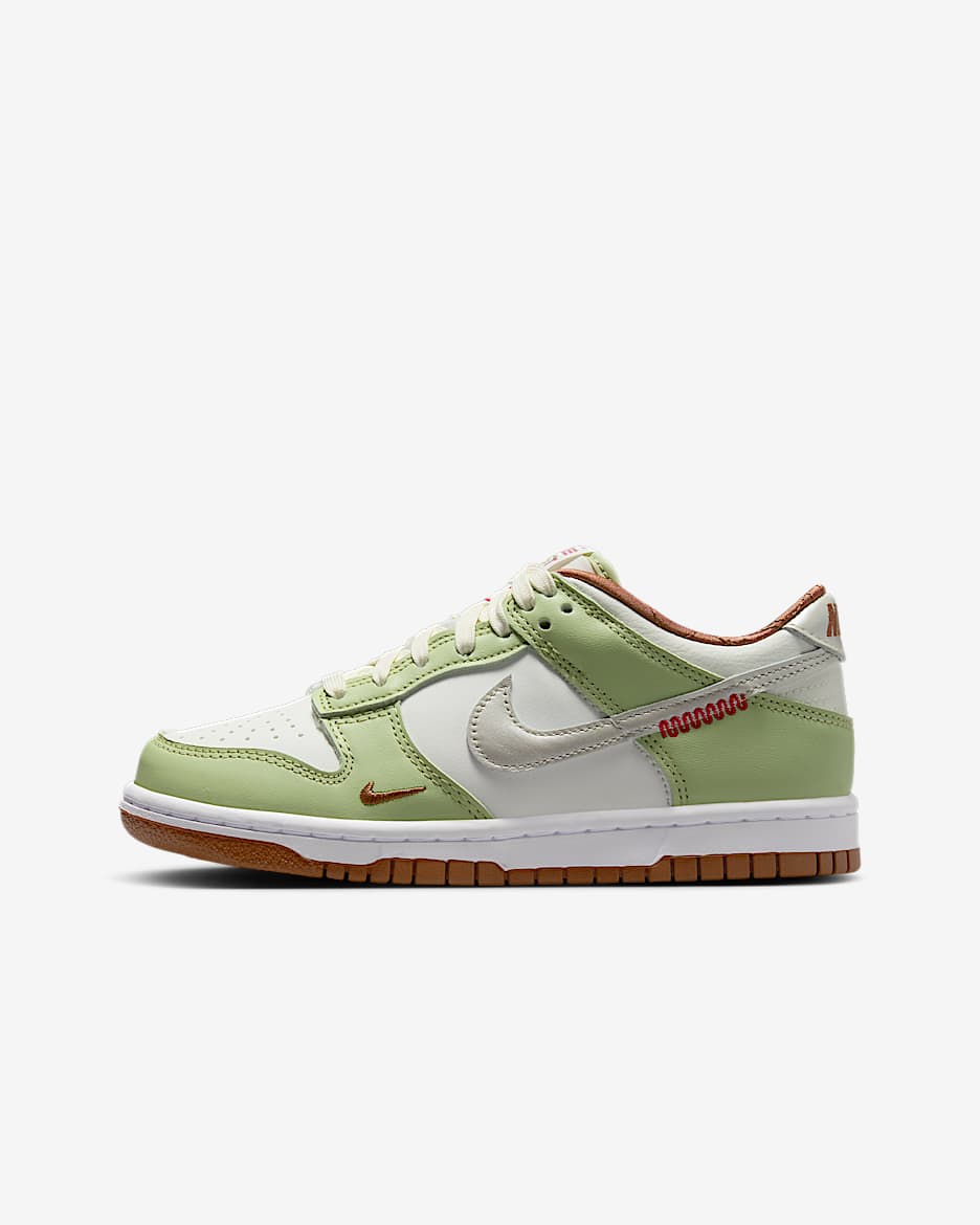 Nike Dunk Low Schuh für ältere Kinder - Sail/Weiß/Olive Aura/Light Bone
