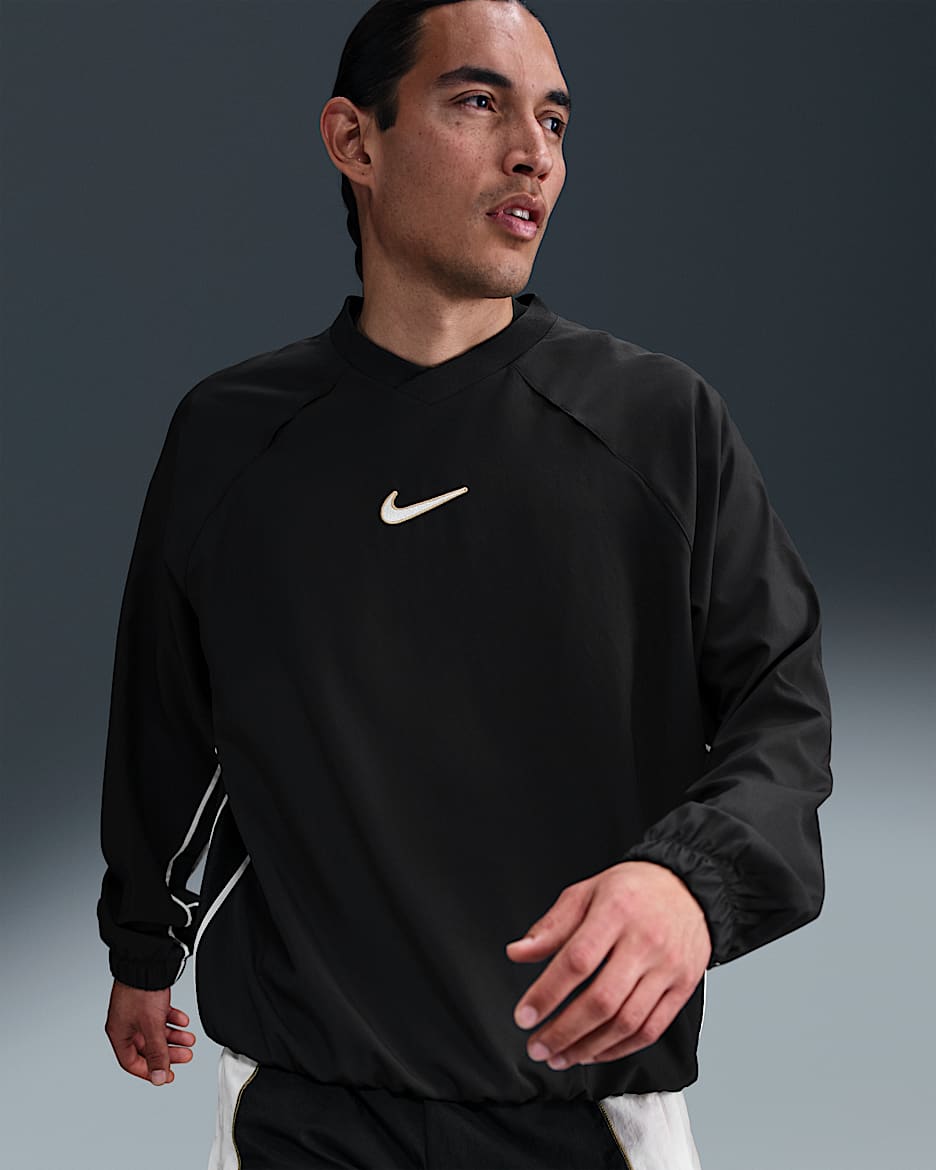 Chamarra de fútbol Dri-FIT para hombre Nike Academy+ - Negro/Negro/Marfil pálido/Marfil pálido