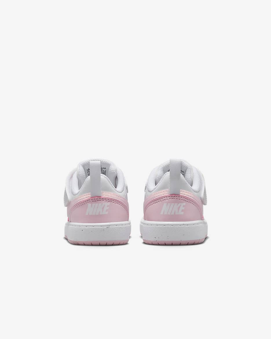 Chaussure Nike Court Borough Low Recraft pour bébé et tout-petit - Blanc/Pink Foam