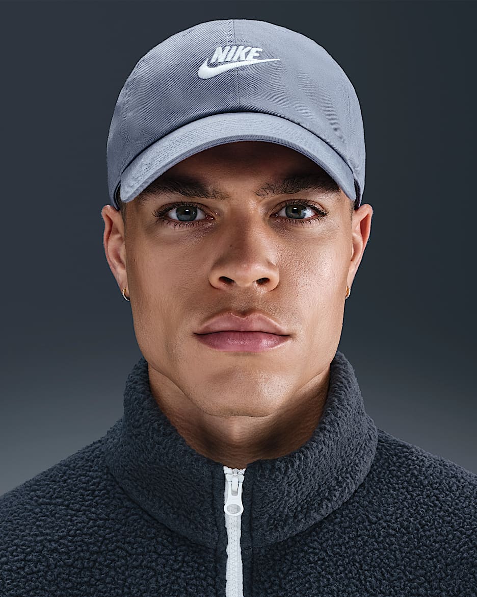Nike Club Unstructured Futura Wash Cap - World Indigo/White