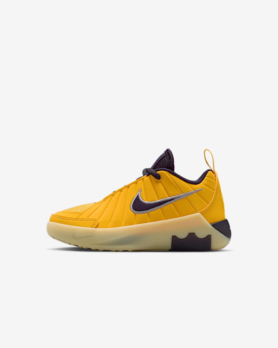 LeBron Witness 9 幼童鞋款 - Amarillo/Soft Yellow/Lilac/Cave Purple