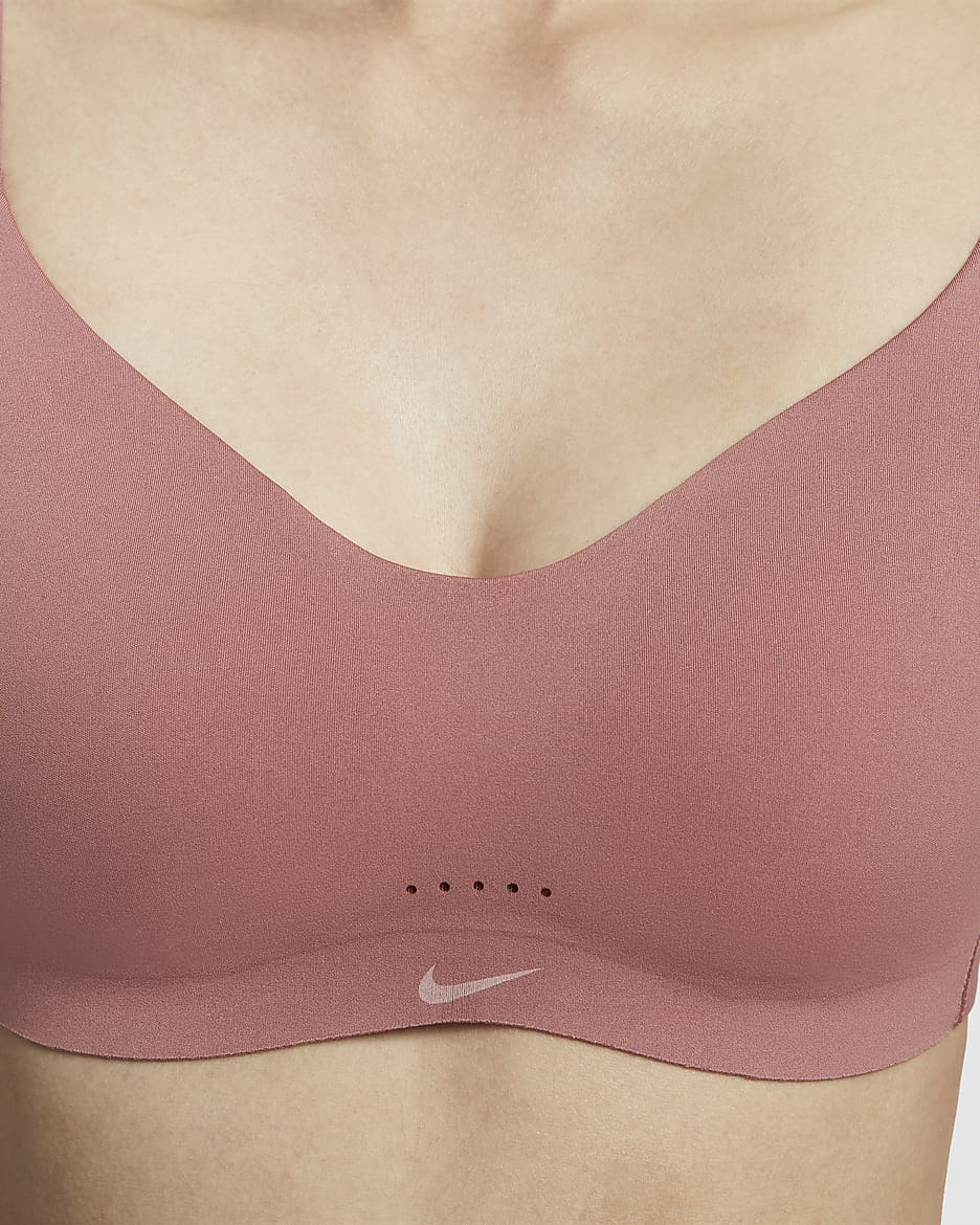 Nike Alate Minimalist 女款輕度支撐型襯墊兩用肩帶運動內衣 - Canyon Pink/白色