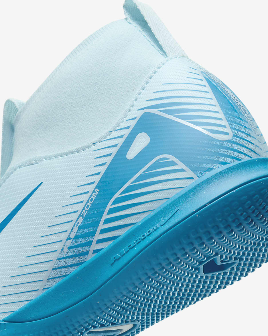 Nike Jr. Mercurial Superfly 10 Academy Little/Big Kids' IC High-Top Soccer Shoes - Glacier Blue/Blue Orbit