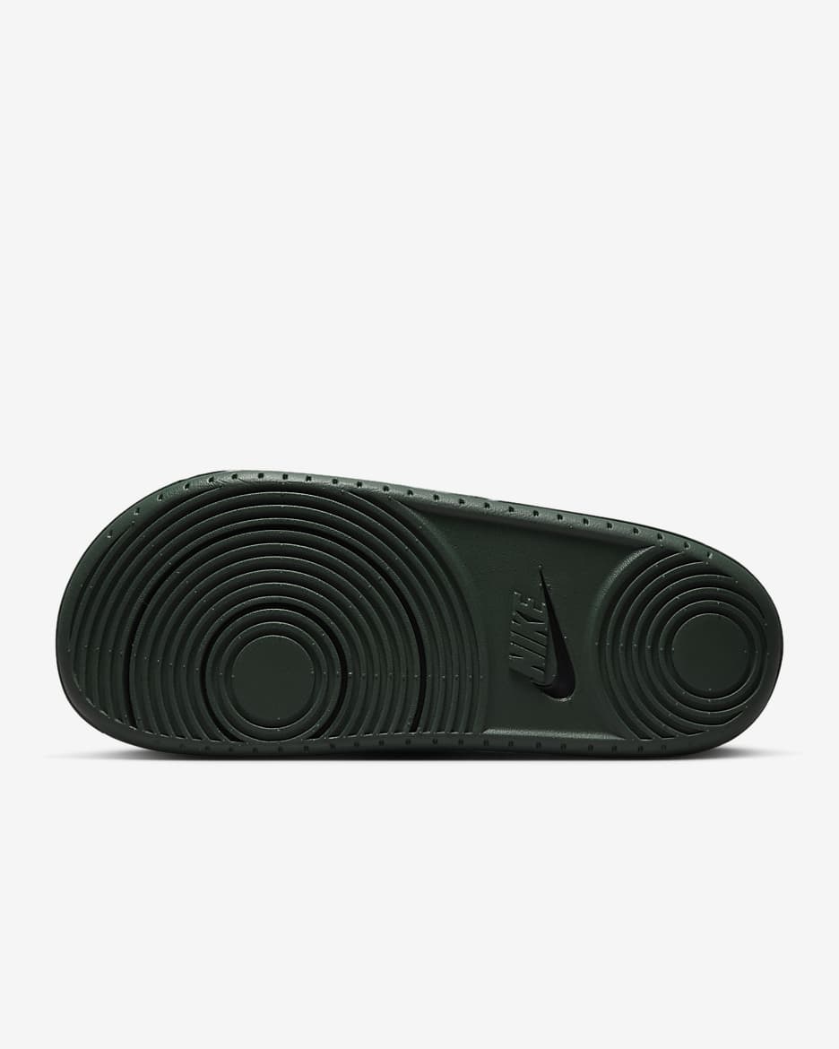 Chancla Nike Offcourt (Michigan State) - Negro/Verde pro/Blanco