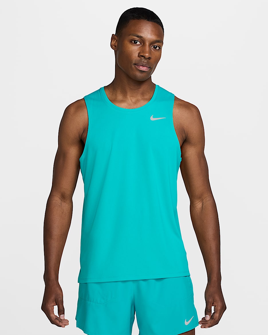 Camiseta de tirantes de running Dri-FIT para hombre Nike Miler - Cactus empolvado