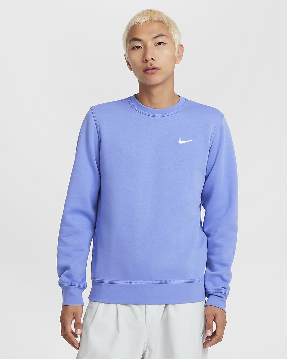 Nike Club Fleece Crew - Polar/White