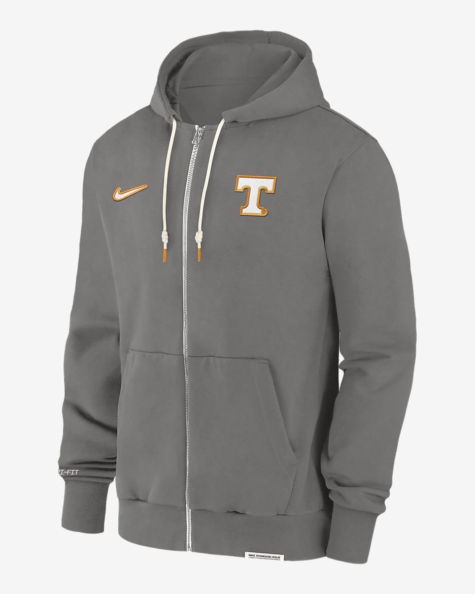 Tennessee Volunteers Sideline Player Men's Nike Dri-FIT College Full-Zip Hoodie - Grey Heather