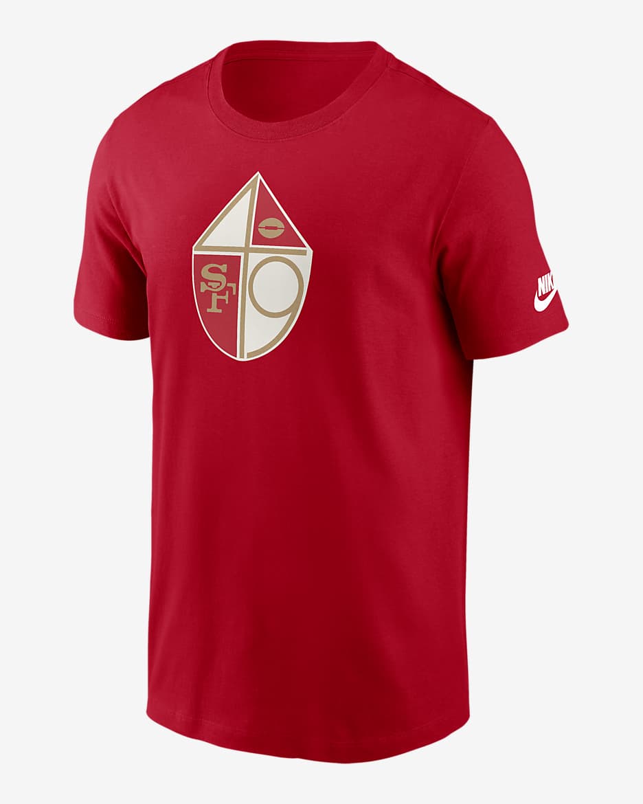 San Francisco 49ers Rewind Logo Essential Men's Nike NFL T-Shirt - Red