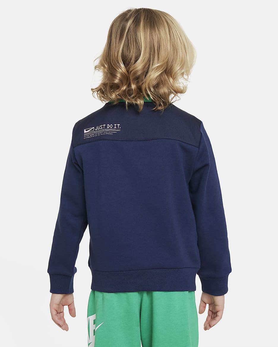 Nike Sportswear Paint Your Future Little Kids' French Terry Crew - Midnight Navy