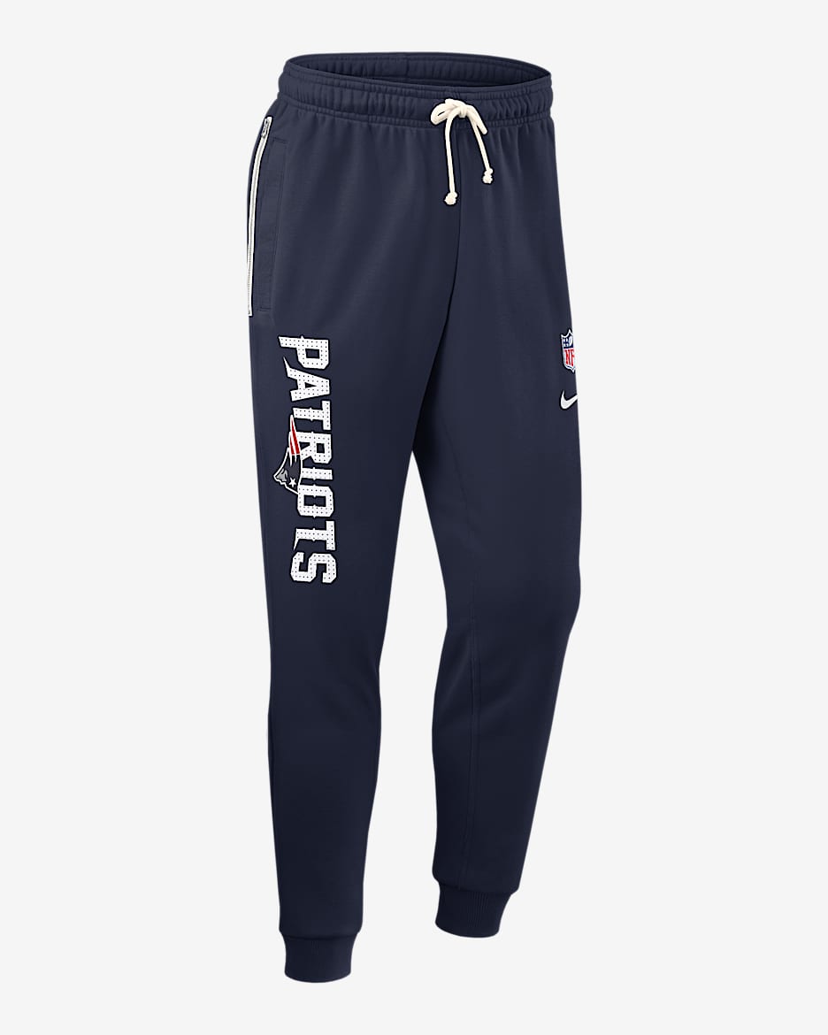New England Patriots Ground Game Sideline Men's Nike Dri-FIT NFL Taper Pants - Navy
