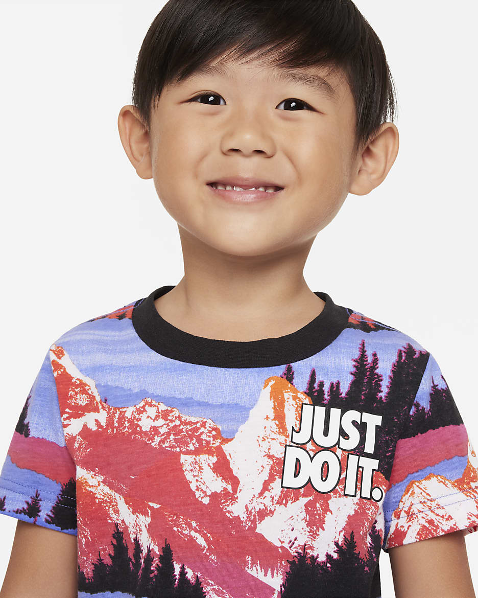 Nike Snowscape Printed Tee Toddler T-Shirt - Light Ultramarine