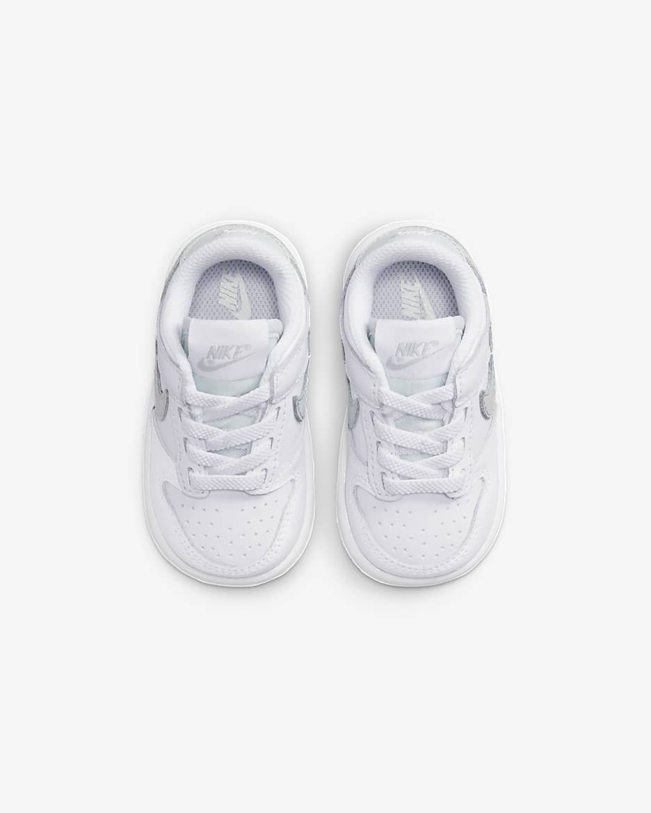 Nike Dunk Low Baby/Toddler Shoes - White/White/Pure Platinum