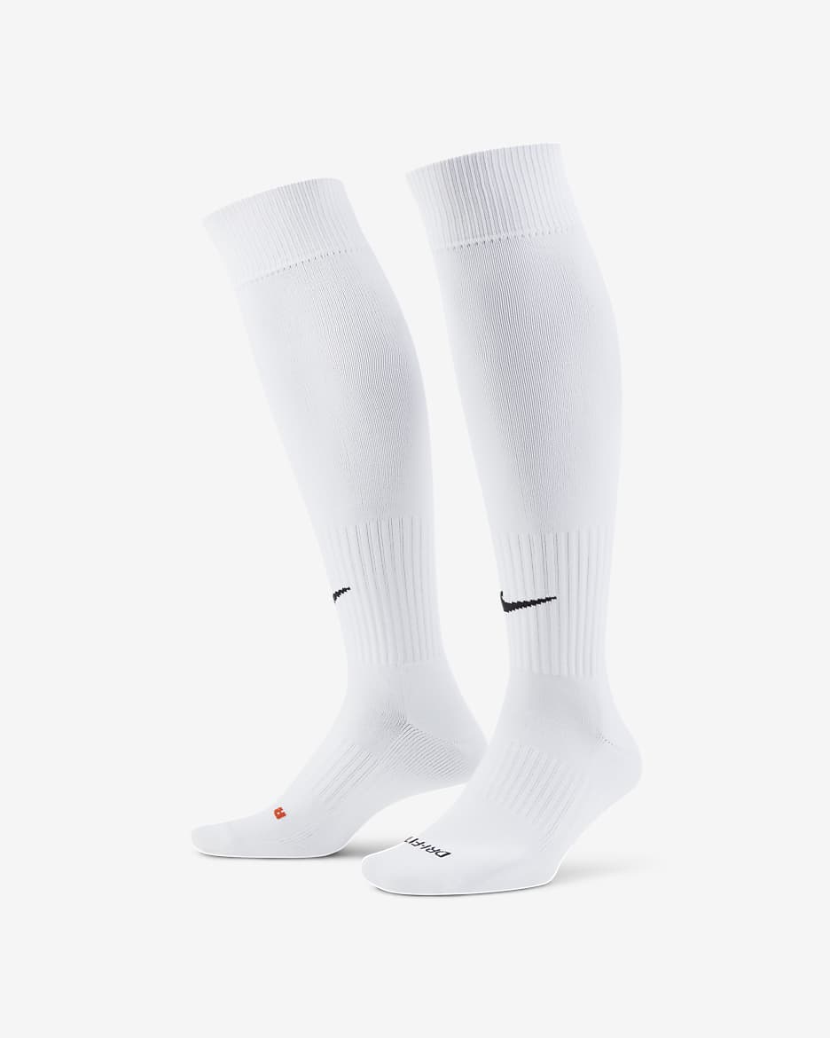 Meias de futebol sobre os gémeos Nike Academy - Branco/Preto