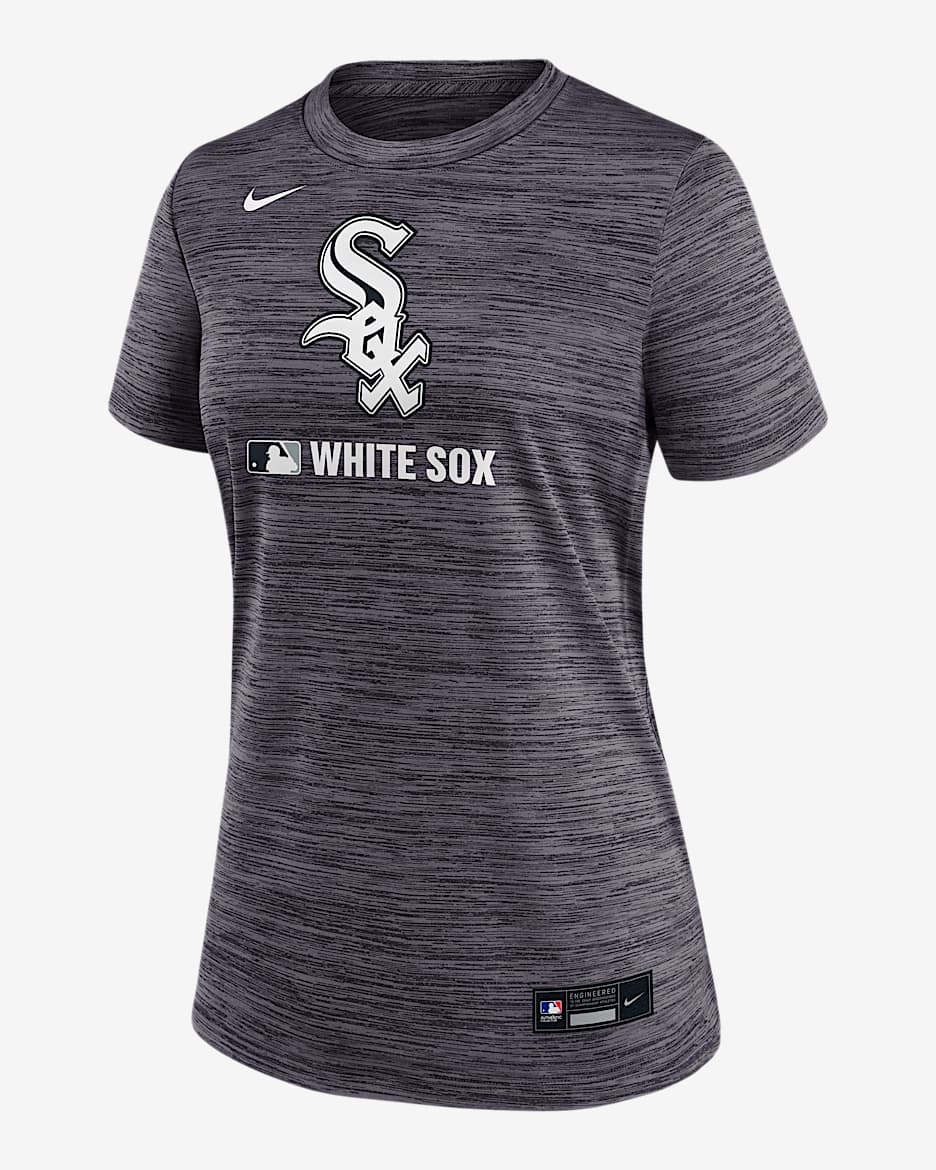 Chicago White Sox Authentic Collection Velocity Women's Nike Dri-FIT MLB T-Shirt - Black