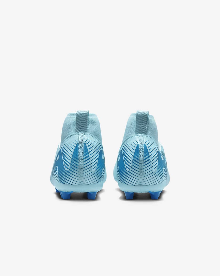 Nike Jr. Mercurial Superfly 10 Academy AG høy fotballsko til små/store barn - Glacier Blue/Blue Orbit