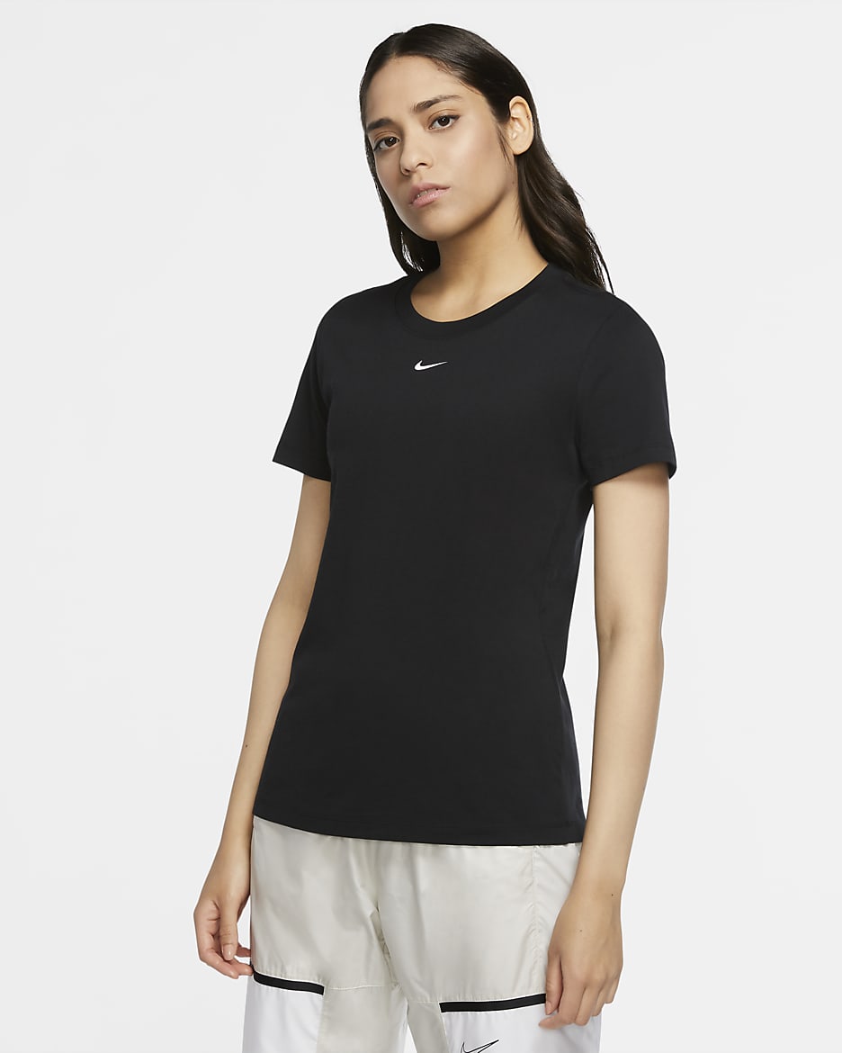 Nike Sportswear Damen-T-Shirt - Schwarz/Weiß