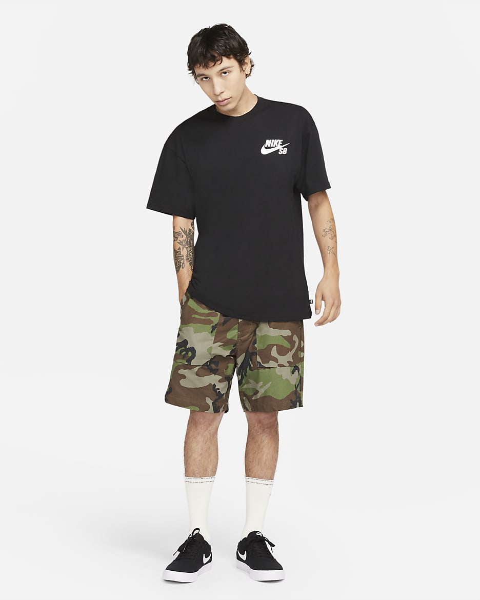 Nike SB Logo Skate T-Shirt - Black/White