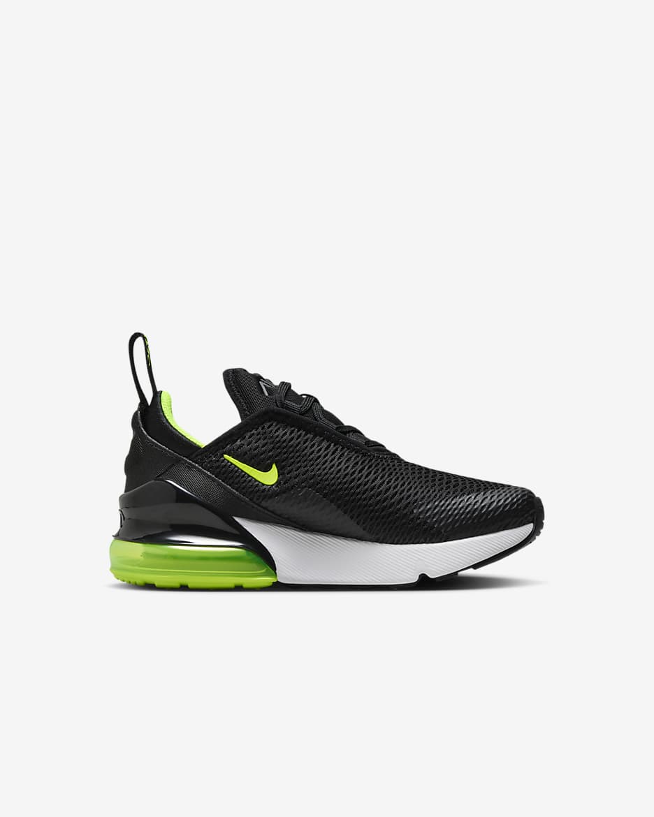 Nike Air Max 270 Younger Kids' Shoes - Black/Lightning/White/Volt