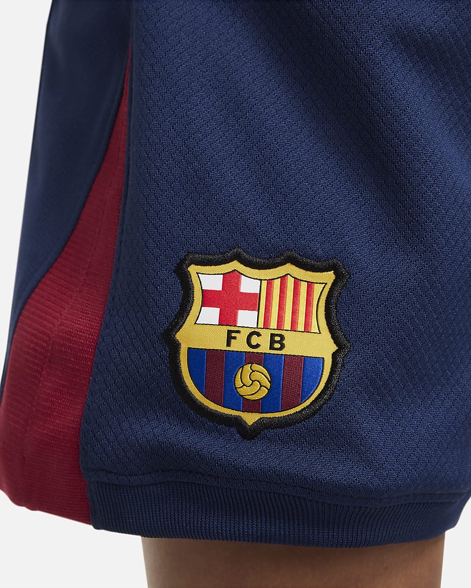 F.C. Barcelona 2024/25 Stadium Home Younger Kids' Nike Football Replica 3-Piece Kit - Deep Royal Blue/Noble Red/Midnight Navy/Club Gold