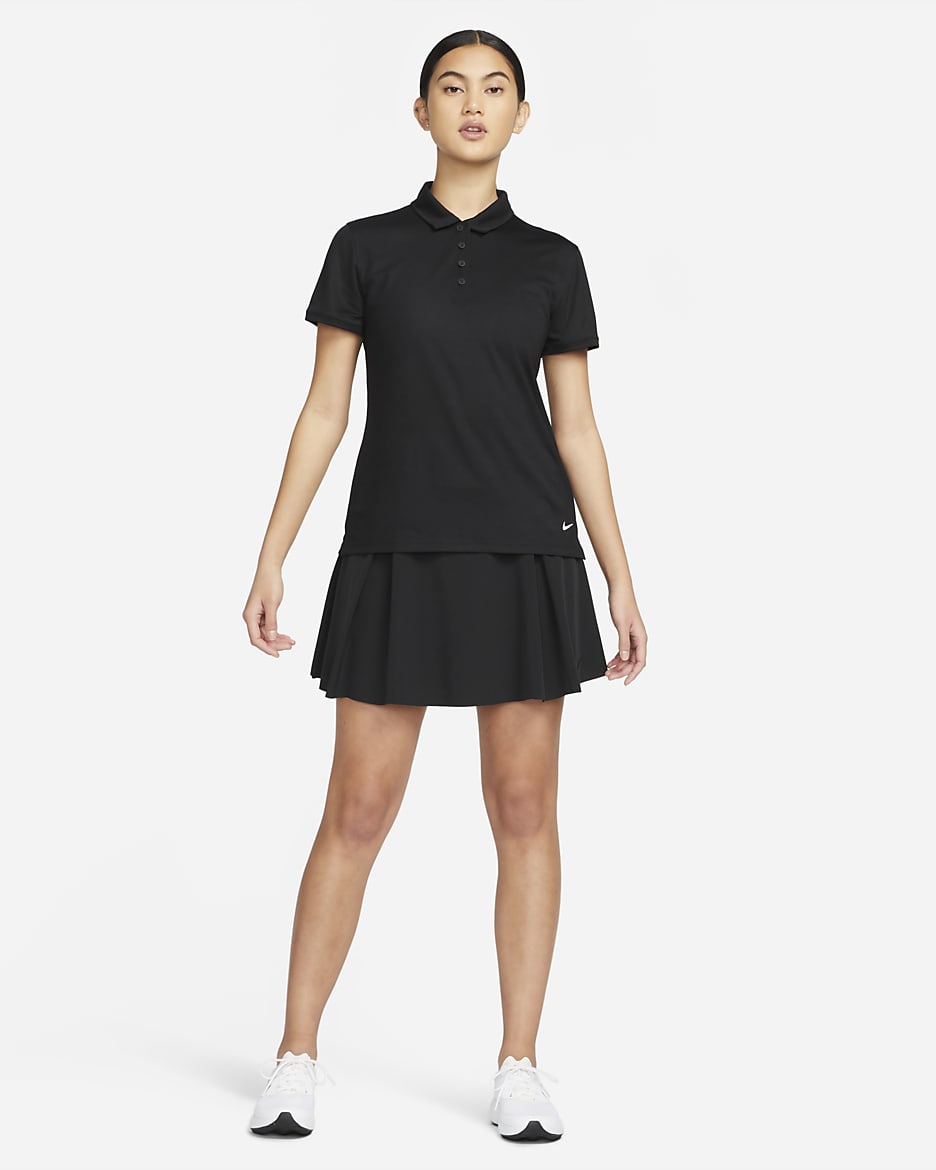 Nike Dri-FIT Victory Women's Golf Polo - Black/White