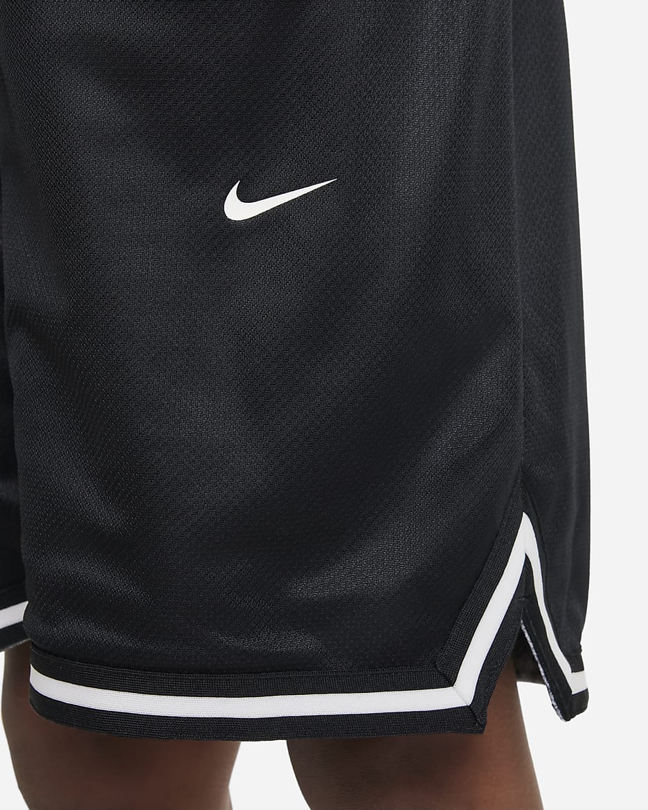 Nike DNA Culture of Basketball Big Kids' Reversible Basketball Shorts - Black/Light Smoke Grey/White