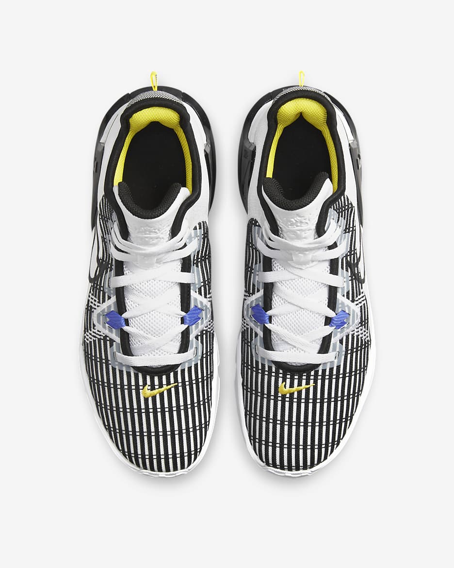 LeBron Witness 6 EP Basketball Shoes - White/Persian Violet/Yellow Strike/Black