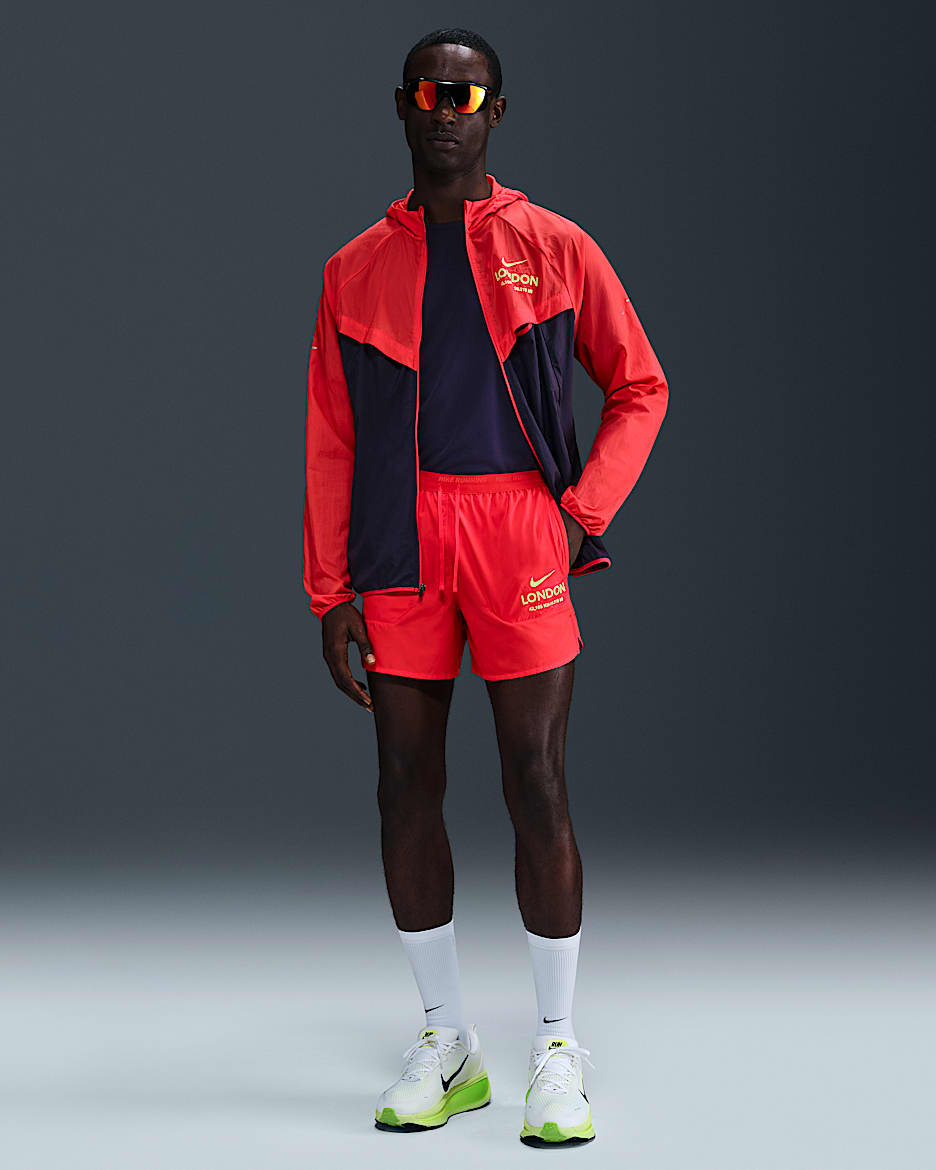 Nike Stride Dri-FIT hardloopshorts met binnenbroek voor heren (13 cm) - Light Crimson