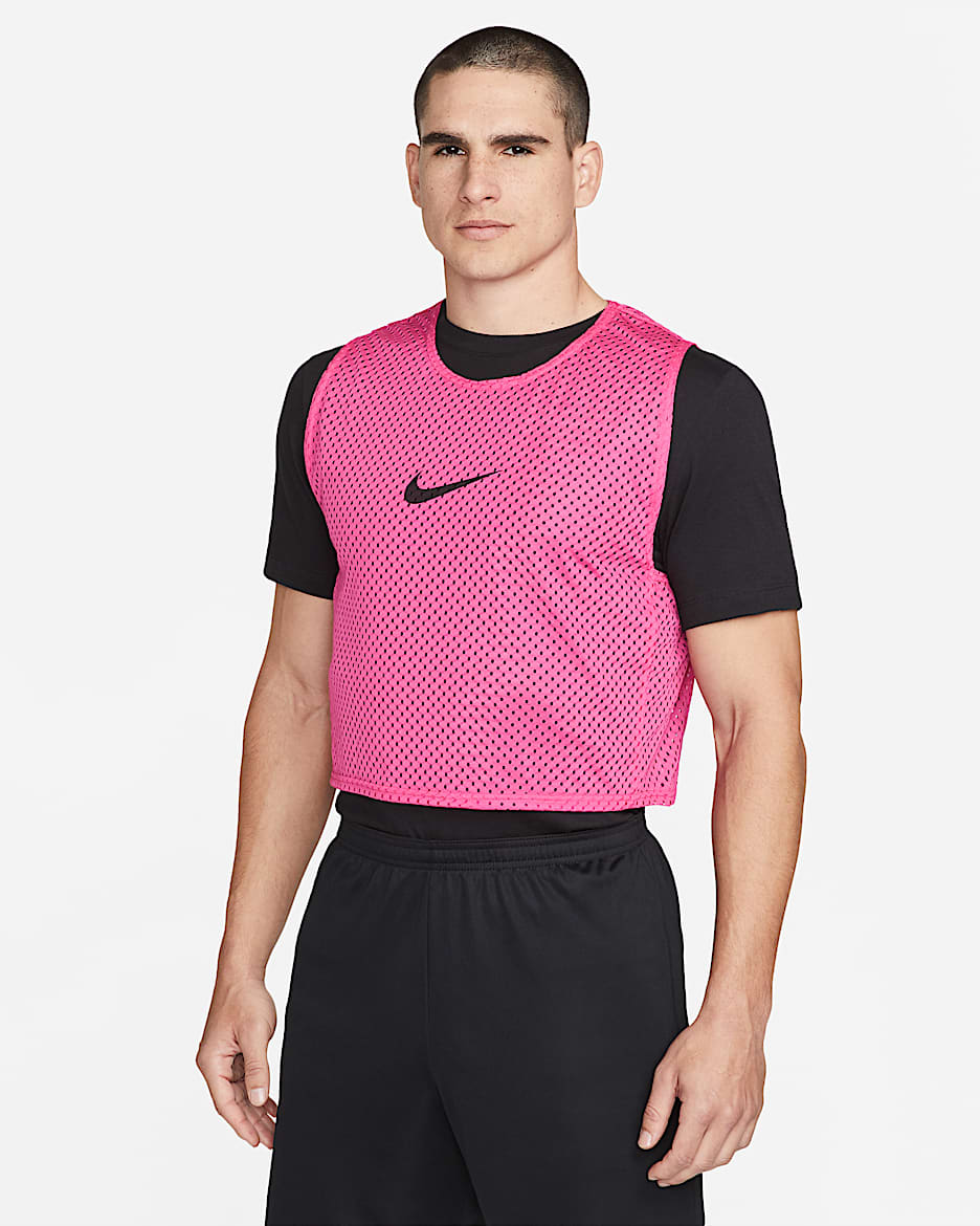 ナイキ Dri-FIT パーク サッカー トレーニングビブ (3着セット) - ビビッドピンク/ブラック