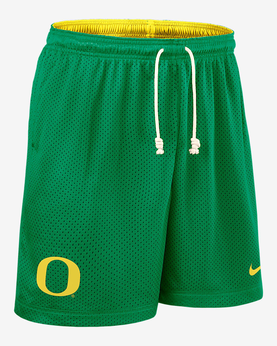 Shorts universitarios Nike Dri-FIT para hombre Oregon Sideline Reversible - Verde