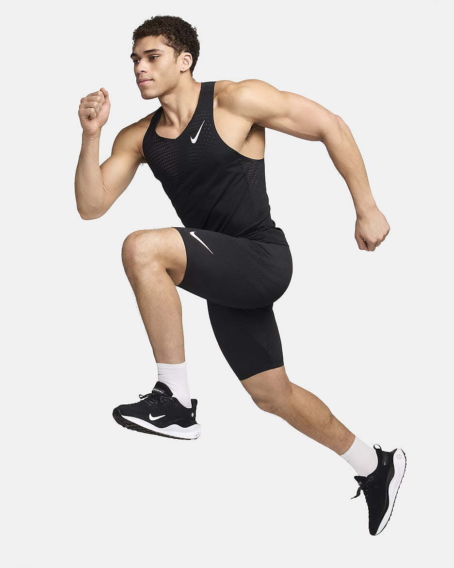 Tights de running com comprimento até meio Dri-FIT ADV Nike AeroSwift para homem - Preto/Branco Summit