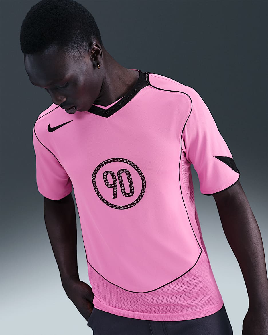 Nike Total 90 Men's Dri-FIT Short-Sleeve Soccer Top - Playful Pink/Black/Black/Black