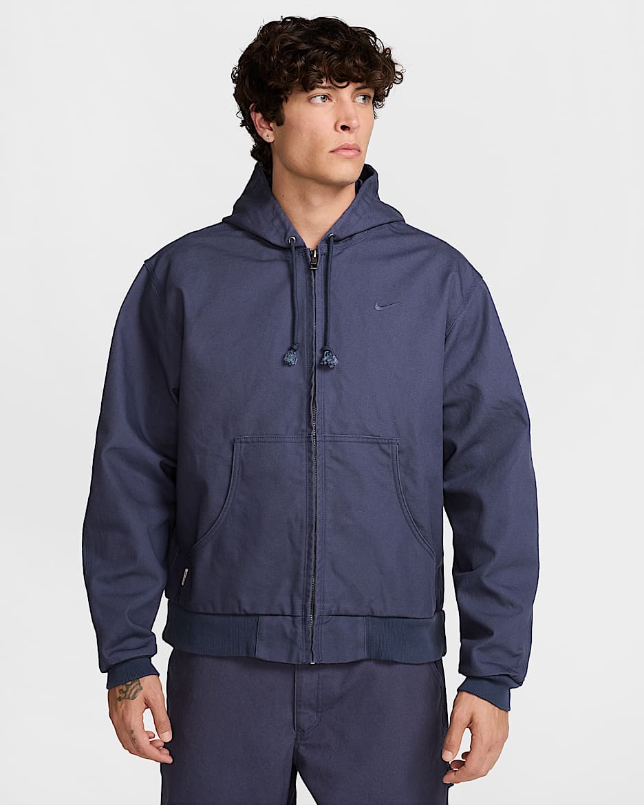 Chamarra sin forro con cierre completo para hombre Nike Life - Trueno azul/Fantasma/Trueno azul