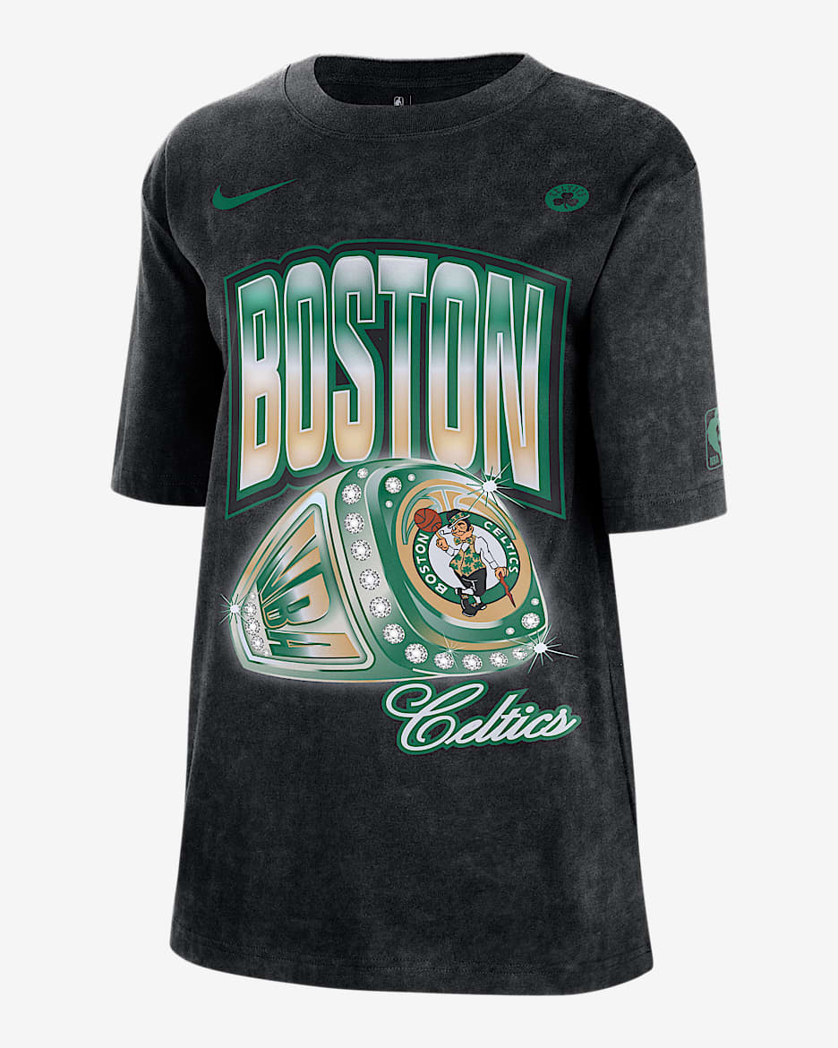 Boston Celtics Courtside Women's Nike NBA T-Shirt - Black