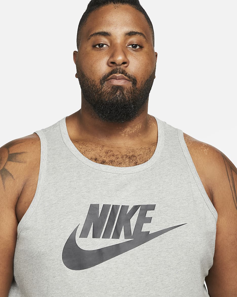 Nike Sportswear Men's Tank - Dark Grey Heather/Black