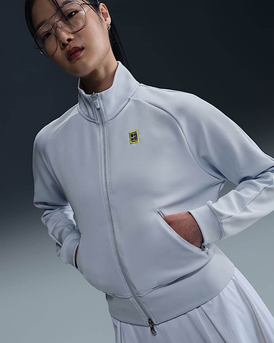 Veste de tennis à zip NikeCourt pour Femme - Football Grey