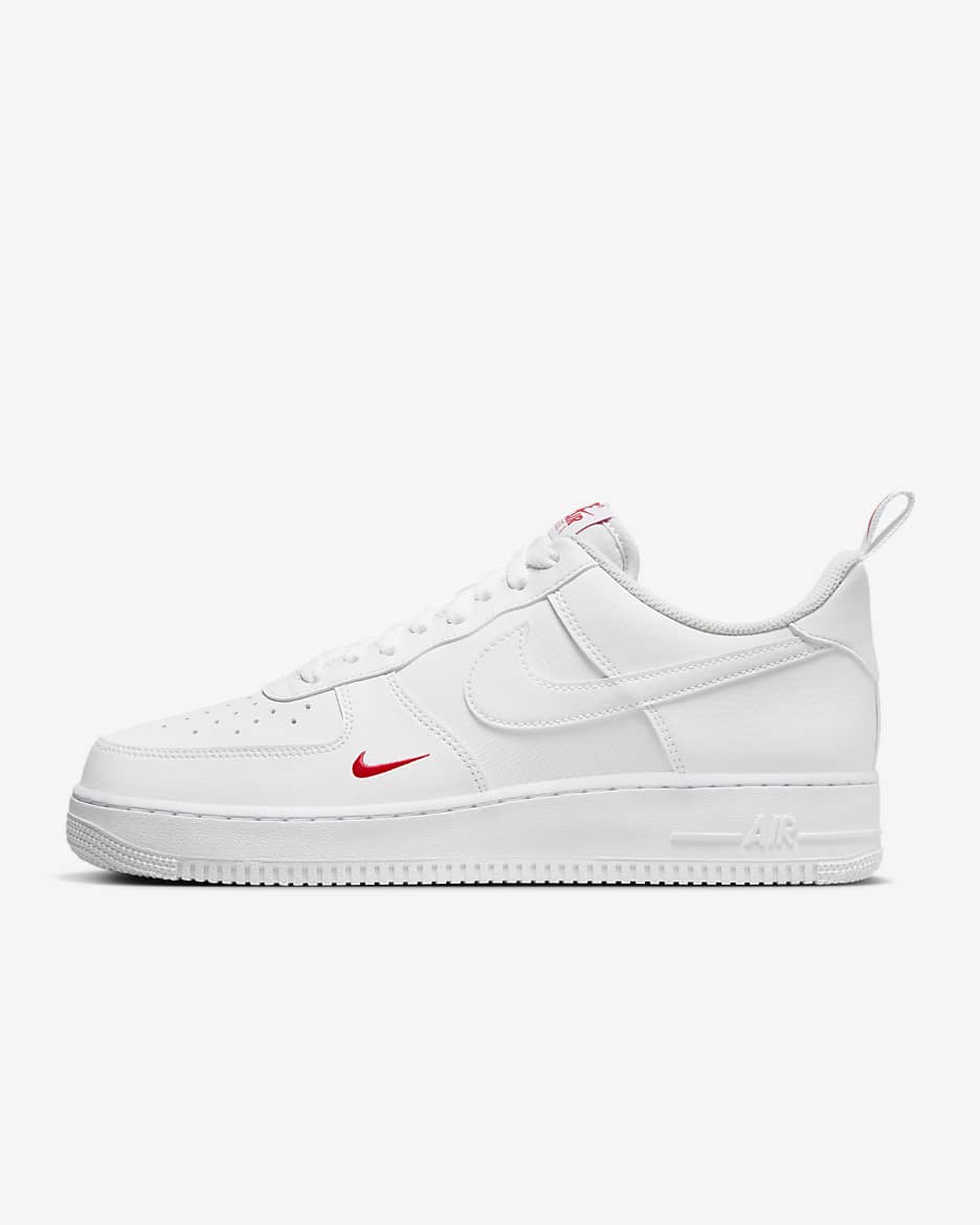 Chaussure Nike Air Force 1 '07 pour homme - Blanc/University Red/Blanc