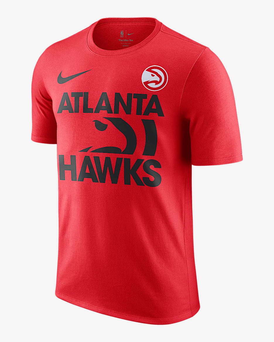 Playera Nike de la NBA para hombre Atlanta Hawks Courtside - Rojo universitario