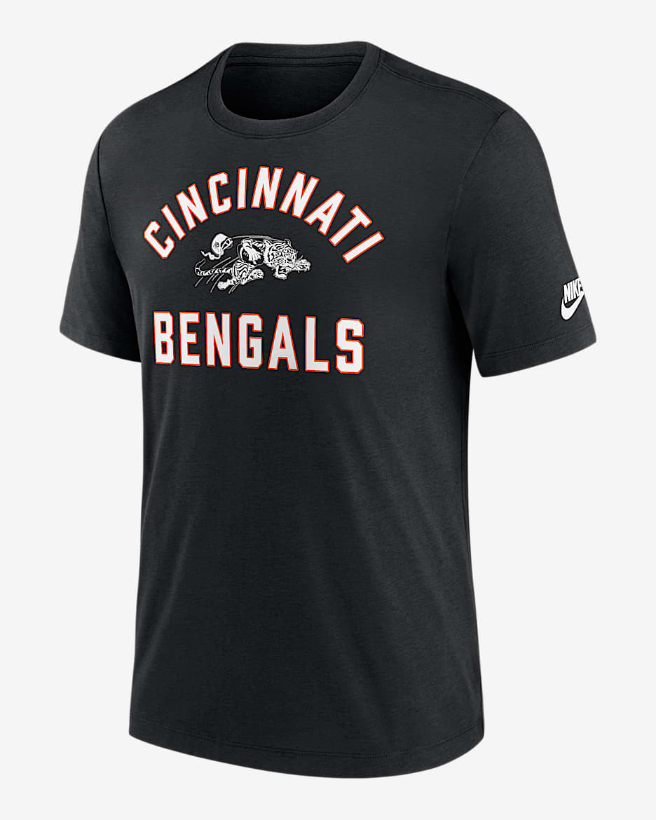 Playera Nike de la NFL para hombre Cincinnati Bengals Favorable Timeline - Negro