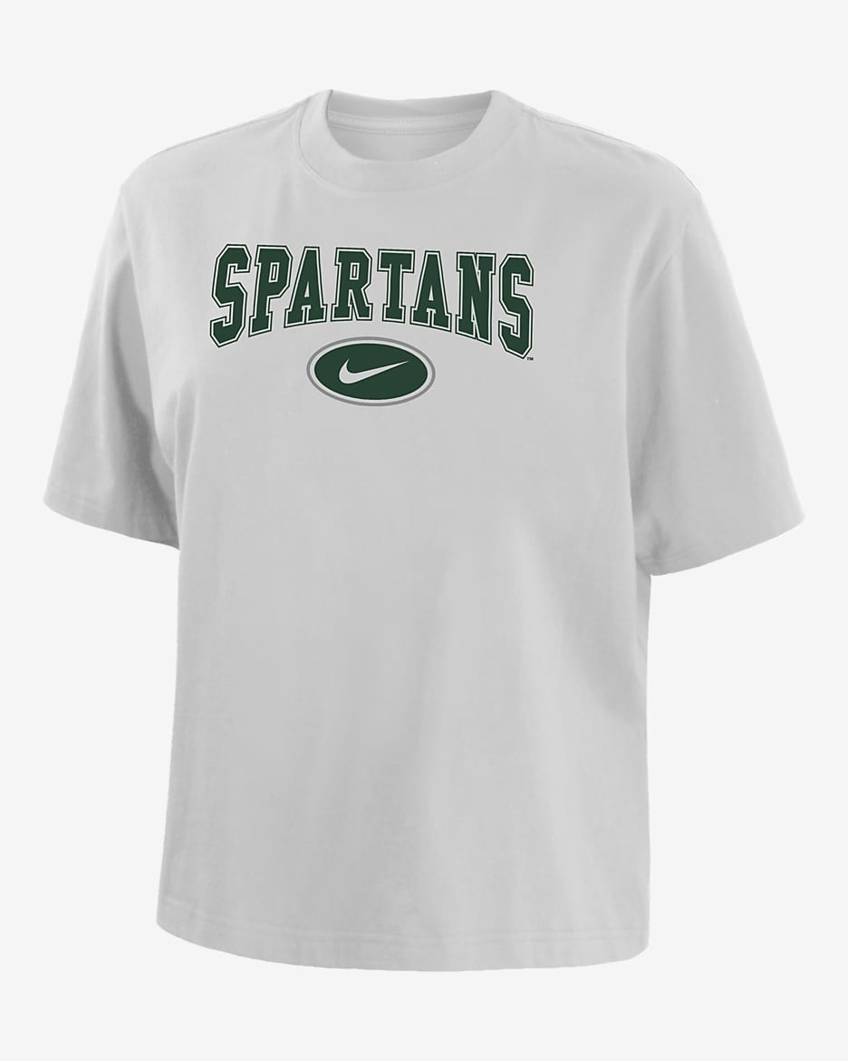 Michigan State Women's Nike College Boxy T-Shirt - White