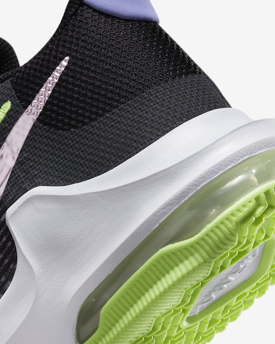 Nike Impact 3 Basketballschuh - Schwarz/Ghost Green/Purple Pulse/Pink Foam