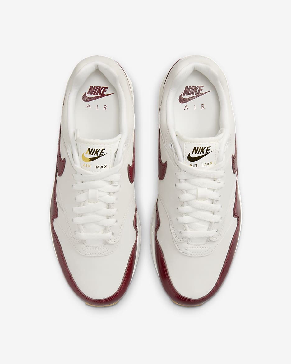 รองเท้าผู้หญิง Nike Air Max 1 LX - Sail/Sail/Gum Light Brown/Team Red