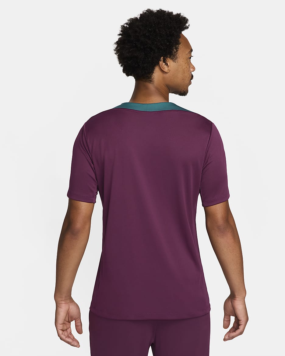 Paris Saint-Germain Strike Men's Nike Dri-FIT Soccer Short-Sleeve Knit Top - Bordeaux/Bordeaux/Geode Teal/Guava Ice