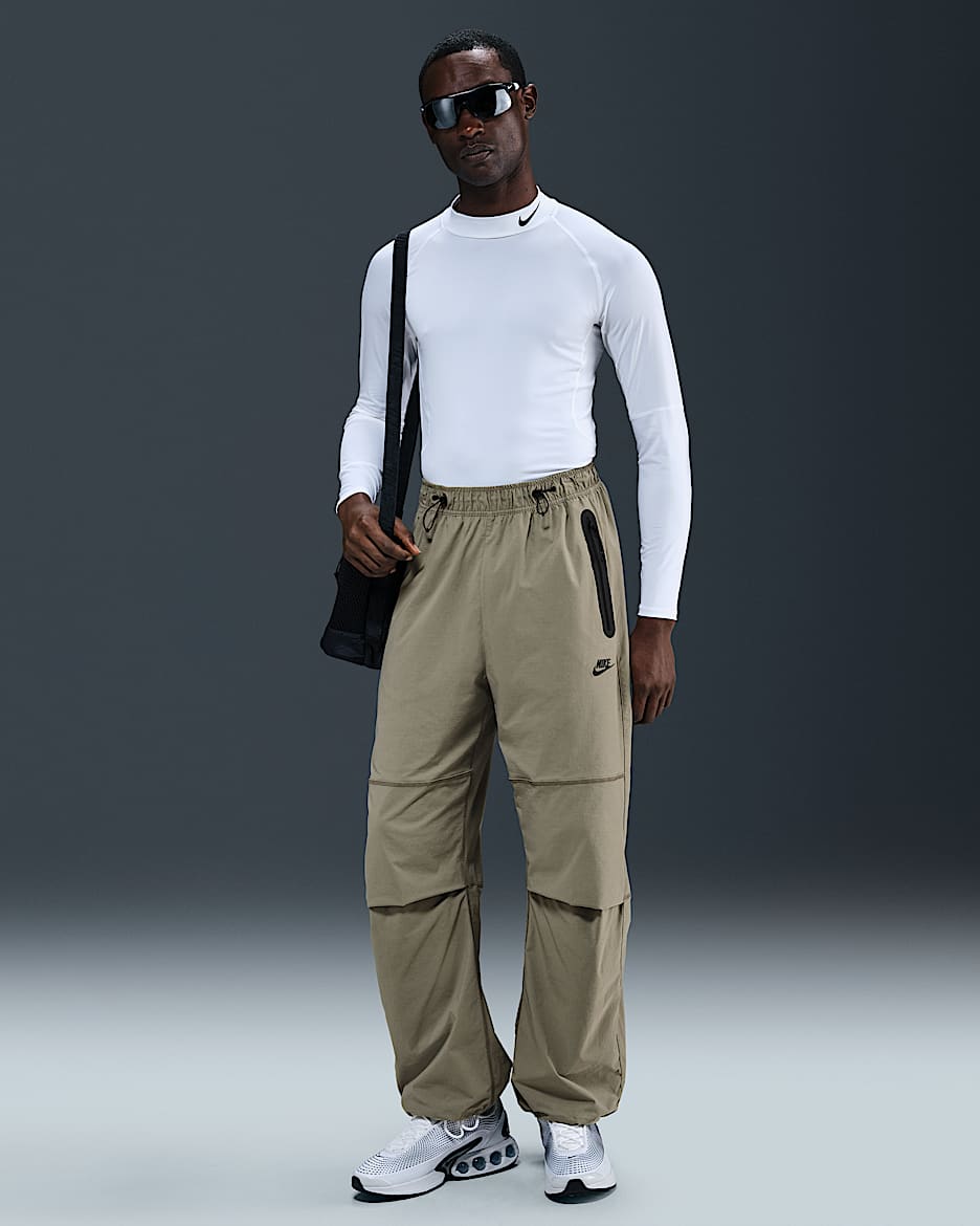 Nike Tech Pantalón oversize de tejido Woven - Hombre - Light Army/Light Army/Negro